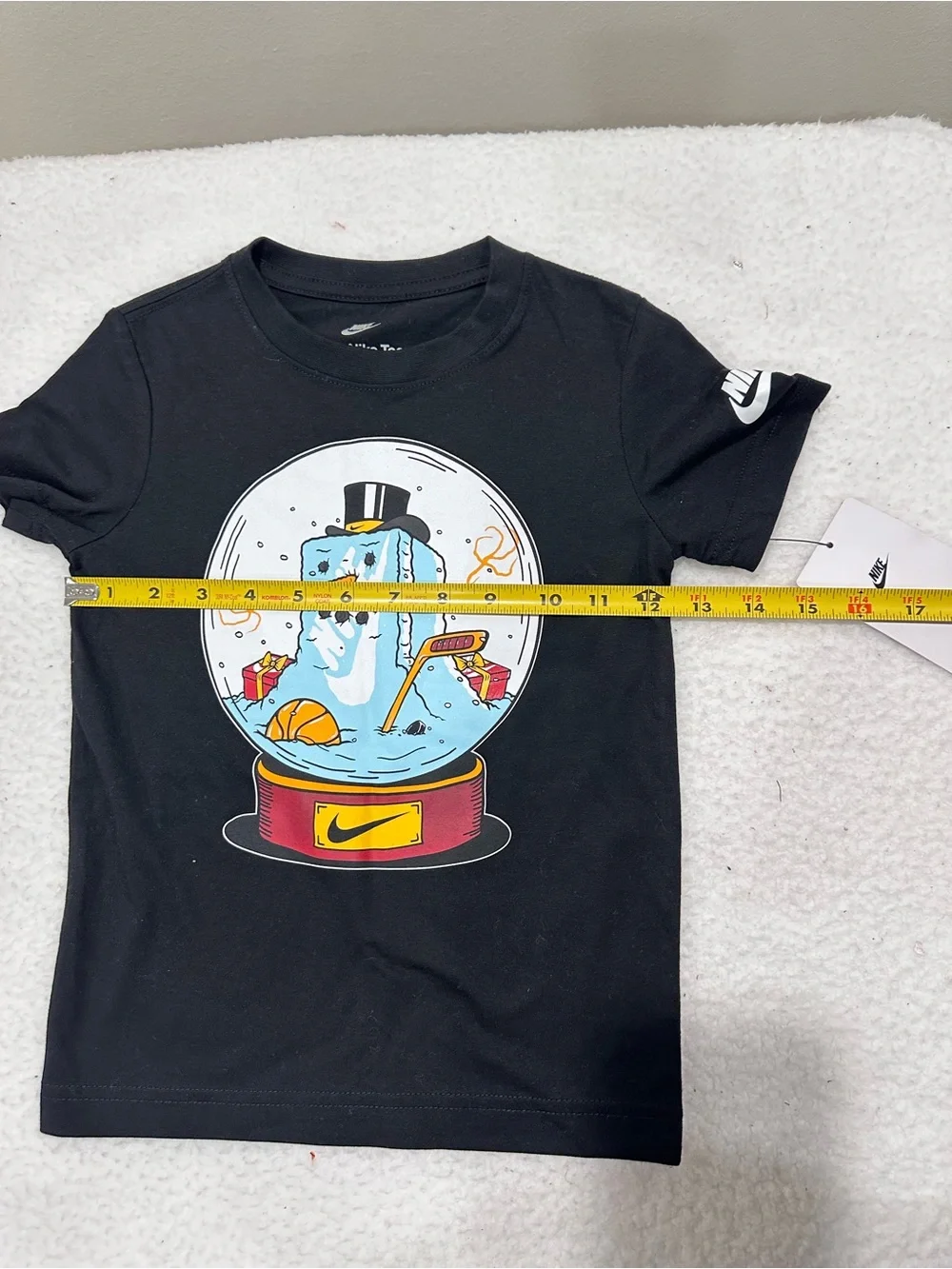 Nike Kids Black Graphic Snow Globe T-Shirt